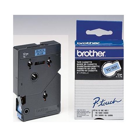 Schriftbandkassette Brother 12mm blauschwarz TC501 (1/3)