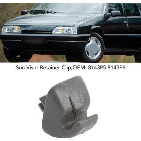 Clip de Pare-Soleil - OEM 8143P5 - Lot de 2 avec Attache Intérieure Résistante