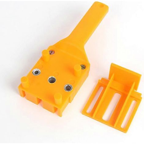 Guide de perçage droit, guide de perçage de précision au millimètre près, support de jardin durable pour le travail du bois (orange) (1/5)