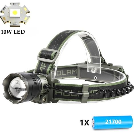 Lampe frontale LED 800 W avec capteur, longue portée, rechargeable, idéale pour la pêche et le camping. (1/4)