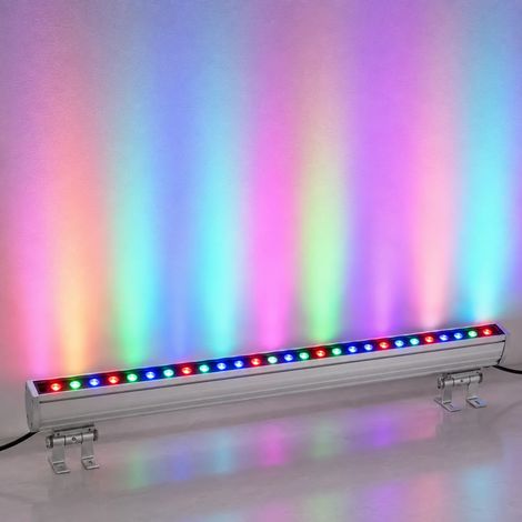 JOYINLED 100 cm 36 W RGB-LED-Wall-Washer – Wasserdichter linearer LED-Flutstrahler für Außenbereiche (Garten, Gebäude, Terrasse, Hausdekoration, Landschaftsbeleuchtung) (1/5)