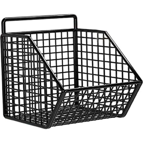 1 Panier de rangement, fil métallique, étagère murale, fer, cuisine, garde-manger
