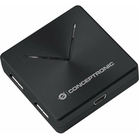 HUB USB 3.0 CONCEPTRONIC 4 PUERTOS USB 3.0 NEGRO HUBBIES02B (1/3)