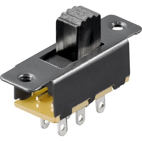 Interruptor Deslizante 6 pin 0.1 A 250V  Negro