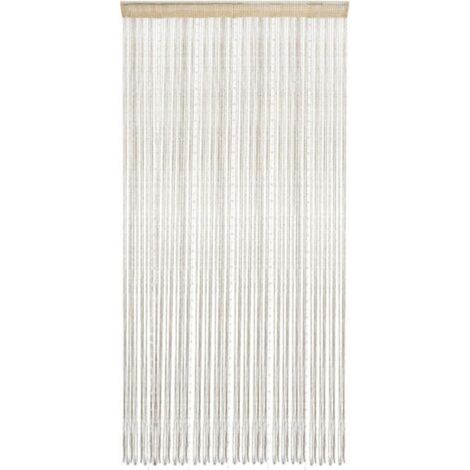 Perlenvorhang, verschlüsselter Fadenvorhang aus Kristallperlen, Türvorhang mit Quasten für Schrank, Türvorhang zur Innendekoration zum Aufhängen 1 x 2 m / 39 x 79 cm (Champagner)
