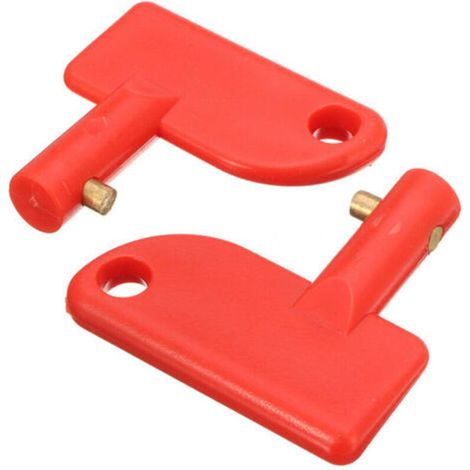 Lot de 10 Clé d'interrupteur de Coupure de Batterie de Voiture, Clé Coupe Circuit Batterie Voiture, Clé de Commutateur d'isolateur pour Auto Marine Bateau