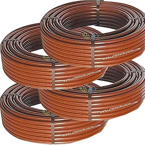 Tuberia riego por goteo 16mm 400 metros marron sin goteros, tubo polietileno para riego por goteo