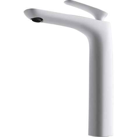 Mai & Mai Rubinetto Miscelatore Monocomando, Rubinetto Bagno Lavabo Bidet Lavandino28cm WAM-7201 Bianco (1/5)