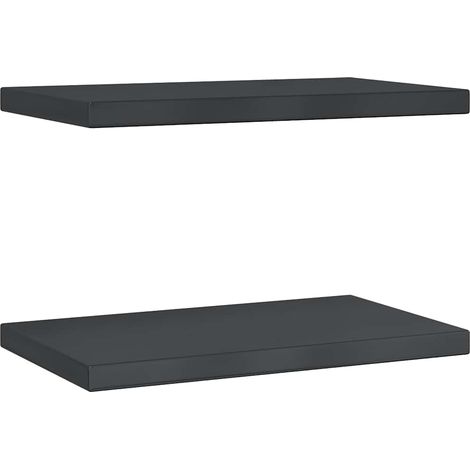 Maison Exclusive - Wandregale 2 Stk. 50x30 cm Schwarz Edelstahl