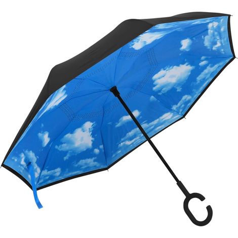 Teenpull – Regenschirm C-Griff Schwarz 108 cm (1/5)