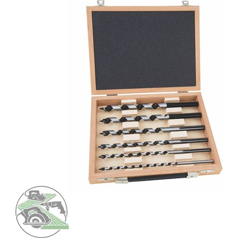 Alpen Schlangenbohrer Set 6 teilig 12 14 16 18 20 22 x 460 mm Holzkassette Profi (1/2)