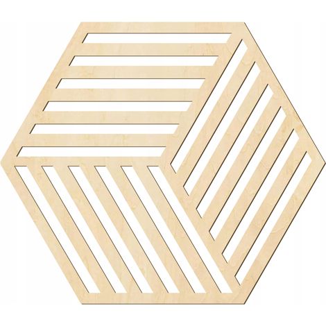 Panneau mural hexagonal en bois (1 pièce) - Hexagone en contreplaqué pour la décoration du salon (1/5)