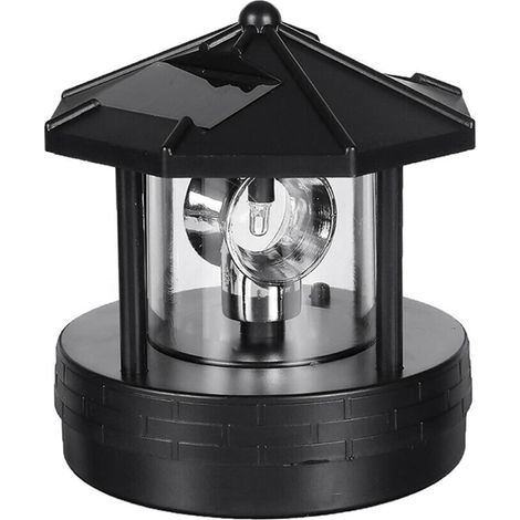 360-degree rotating LED solar lighthouse, solar LED lamp, waterproof lighthouse for garden and yard decoration (1/5)