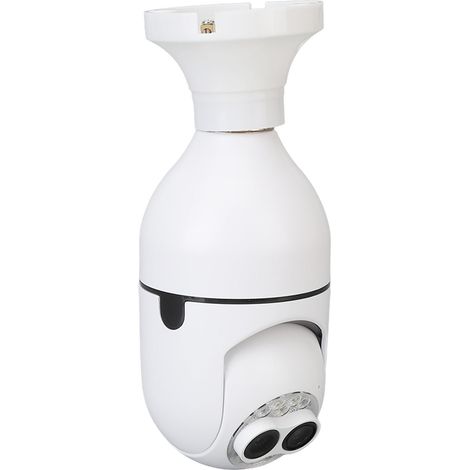 2-MP-HD-Dual-Objektiv-WLAN-Überwachungskamera, 5-facher Zoom, Nachtsicht, E27-Fassung, 110–230 V Videoüberwachung, Bewegungserkennung, Innensicherheit (1/5)
