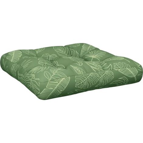 Coussin de plateau à motif de feuilles, 58 x 58 x 10 cm, tissu Oxford (1/5)
