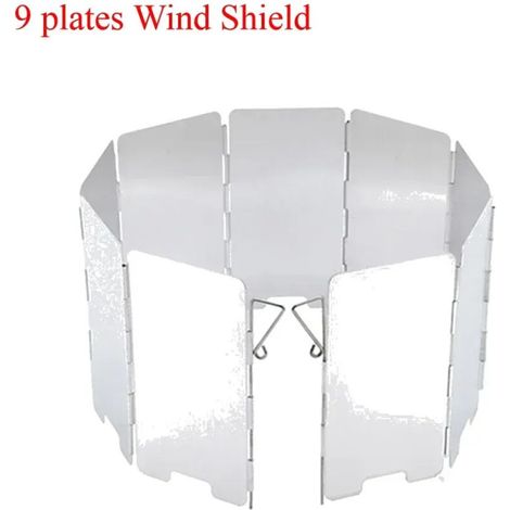 Réchaud à gaz pliable 9/10/12 avec pare-vent pour le camping et les grillades en extérieur, en alliage d'aluminium. (1/5)