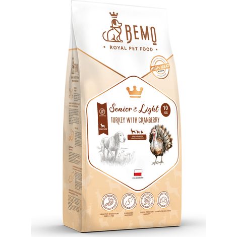 Bemo Senior & Light - cibo secco per cani anziani e in sovrappeso - tacchino con mirtilli rossi 1 kg