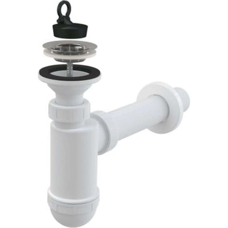 Alcadrain Siphons - Waschtischsiphon, Durchmesser 40 mm, Gitterrost aus Edelstahl DN63 A41 (1/2)