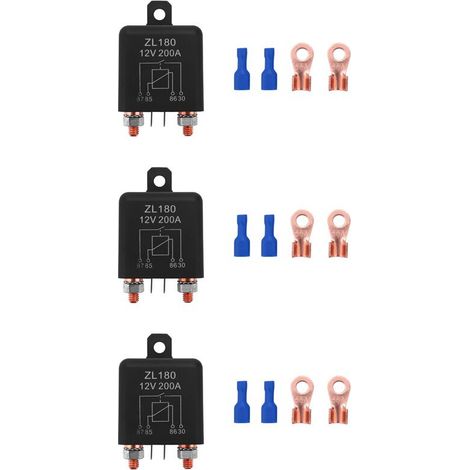 Adatto per relè motore per autocarri pesanti da 12 V 200 A, avviatori per veicoli marini, carico in derivazione ZL180, con prese a 2 pin + 6 pin.