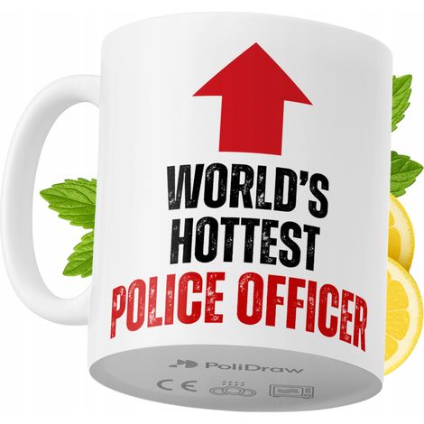 Lustige Kaffeetasse mit witzigem Textdesign für Polizisten – ideal für Geburtstage, Namenstage, Feiertage und besondere Anlässe. Hochwertige Tasse für Zuhause, Büro und Arbeit. Farbe: Weiß, 330 ml.