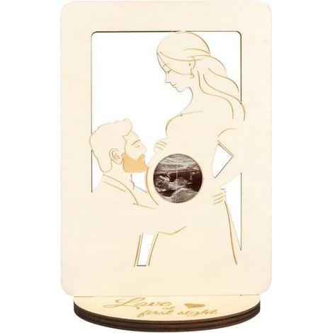 Cadre en bois pour maman enceinte pour femmes enceintes Cadre photo sonogramme Cadre photo échographie pour bébé Idées cadeaux (1/4)