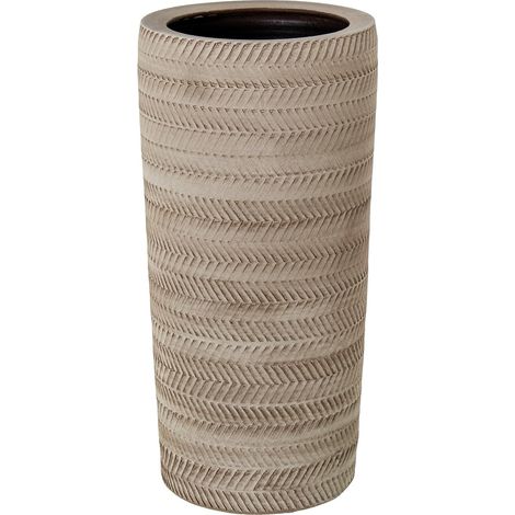 Porte-Parapluie Rond en céramique Beige 25 x 25 x 50 cm (1/4)