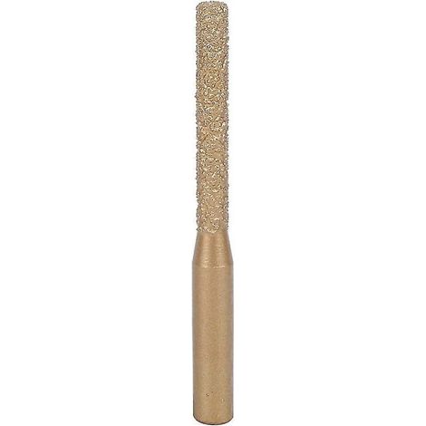 Fraise diamantée brasée droite 6,35 x 5 x 65 mm pour la découpe de pierre et le détourage de quartz. (1/5)