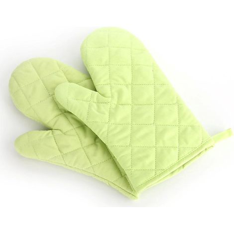 une Paire De Gants De Cuisine Antidrapants Vert Gazon (un Ensemble De 2 Pices) Utiliss Pour La Cuisson, La Cuisson Et Les Grillades De Tapis Isola (1/5)