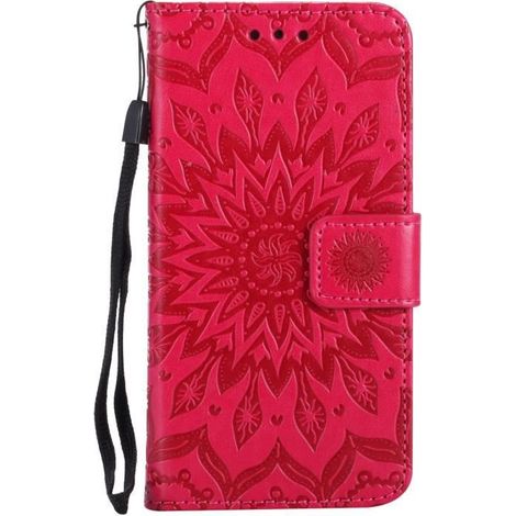 Coque iPhone 8/7/iPhone Se 2020 Portefeuille, Housse en Cuir avec Porte Carte Fermeture par Rabat Aimanté Antichoc Étui CaseZTL (1/4)