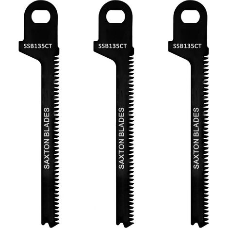 Saxton SSB135CT Lot de 3 lames à bois et plastique pour scie Scorpion Black & Decker (1/5)