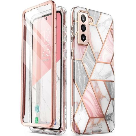 Coque Cosmo Series pour Samsung Galaxy S22 5G, coque de protection élégante mince sans protecteur d’écran intégré (océan) marbre