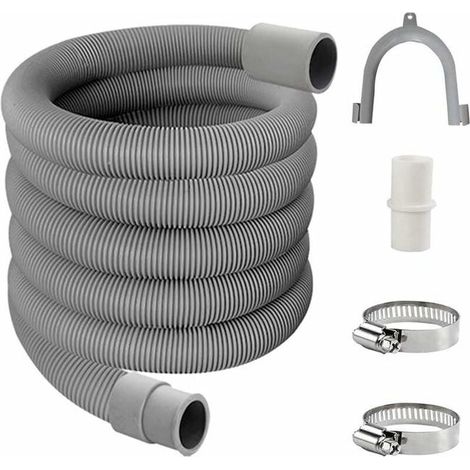 Tuyau de Vidange,Kit de Rallonge Machine a Laver,Uyau D'évacuation Lave Linge,Flexible D'évacuation Universel,Tuyau D'évacuation D'eau —1.5M (1/5)