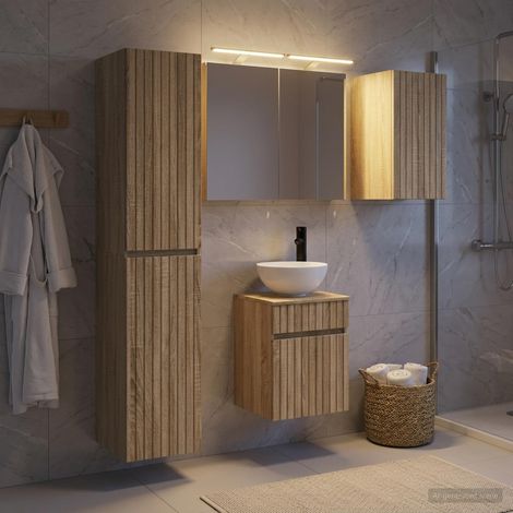 vidaXL Bathroom Cabinet Set 5 pcs Sonoma Oak Engineered Wood (1/5)