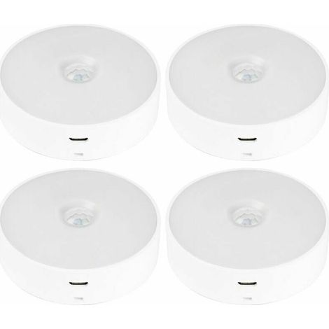 Lampe de nuit a induction magnetique rechargeable pour corps humain, 6000K quatre packs (lumiere blanche) - 6000K quatre packs (lumiere blanche) (1/5)