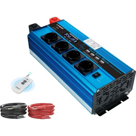 Inverter, onda sinusoidale pura, potenza continua 4000W, LCD blu, Europa-d, DC12V-b, AC220V-240V-d (1/2)
