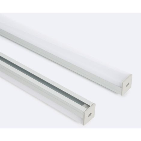 Aluminiumprofil Hängend 2m für LED Streifen bis 17 mm Aluminium 2 m Weiß transluzent (1/4)