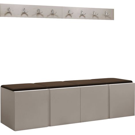 Conjunto para recibidor Pinis VII, Cachemira, 0x0x0cm, Tapiz, Aglomerado laminado, Colocada, Montada en la pared