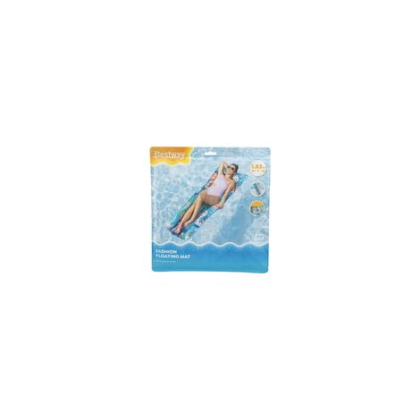 Matelas flottant gonflable BESTWAY Botanical 1,70 m PVC multicolore coussin intégré 100 kg