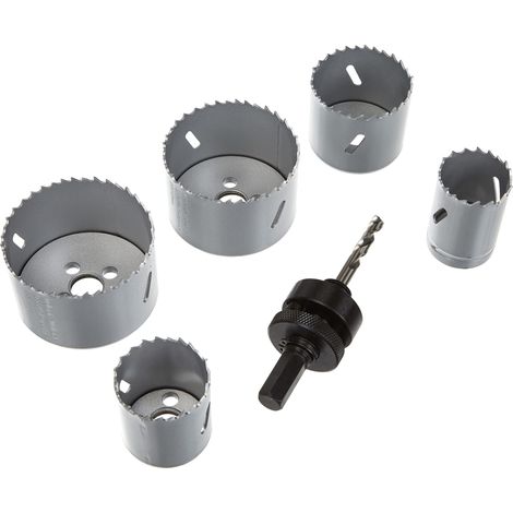 Coffret Scie Cloche BIM - Diamètre 35, 40, 51, 65 et 68 - Adaptateur 6 Pans et Foret de Centrage - 5 pièces (1/5)