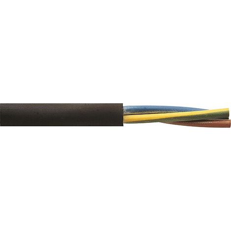 Isolierte Starkstromleitung H05RR-F, 2 G x 0,75 mm² schwarz - Rolle 50 m
