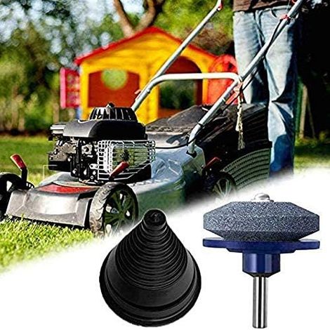 4 PièCes Tondeuse à Gazon Aiguiser pour Perceuse à Main Perceuse à Main Contient éQuilibreur de Lame de Tondeuse à Gazon Et de Jardin Genie (1/4)