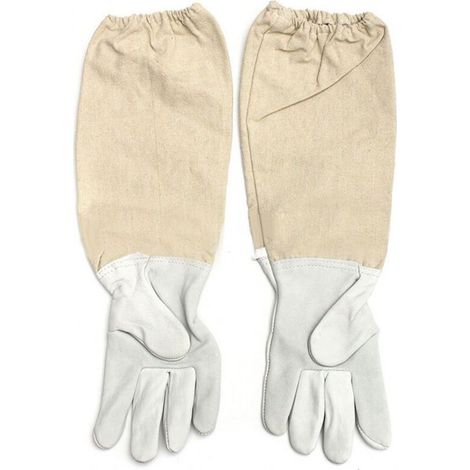 Gants D Apiculture - Cuir De Chevre - Manchette Elastique - Protection Contre Les Piqures D Abeilles - Taille Xxl (1/2)