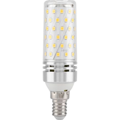 Ampoule LED E14 16W blanc chaud en forme d'épi de maïs, AC85-240V, alliage argenté (1/5)