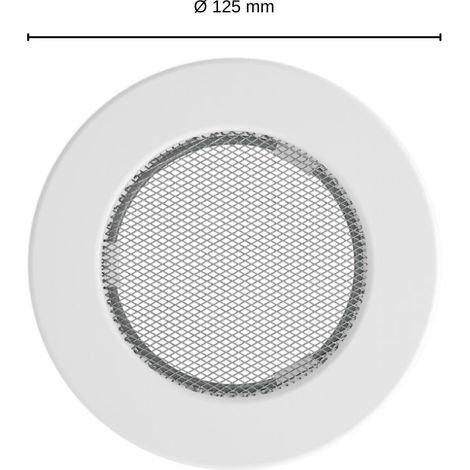 Kratki Lüftungsgitter rund Warmluftgitter Kaltluftgitter Durchmesser 125 mm weiß (1/5)