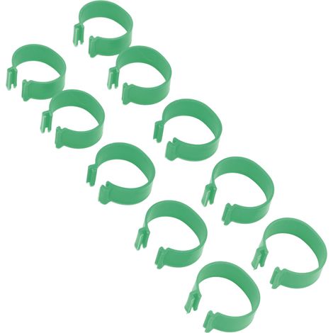 100 anneaux pour pattes de volaille à boucle ouverte, pour l'élevage de poulets, canards et oies. Accessoire pour volailles, vert, 18 mm. (1/5)