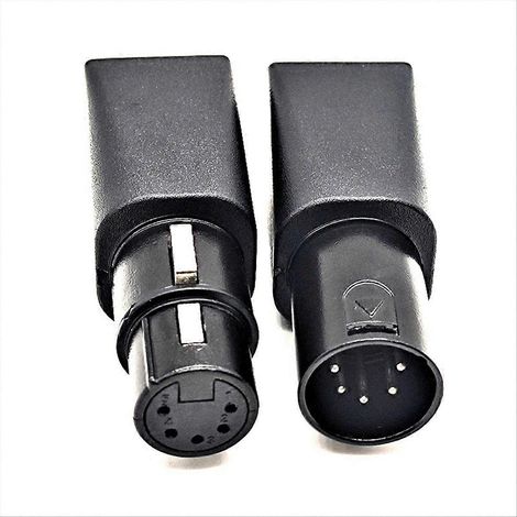 Adaptateur RJ45 mâle et femelle (1 paire) pour audio et vidéo (1/5)