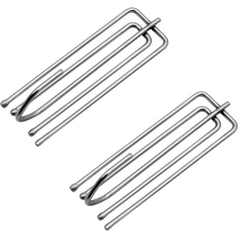 25 Pieces Stainless Steel Curtain Claw Hooks, Heavy Duty Curtain Hooks for Pleated Curtains and Door Curtains (1/5)