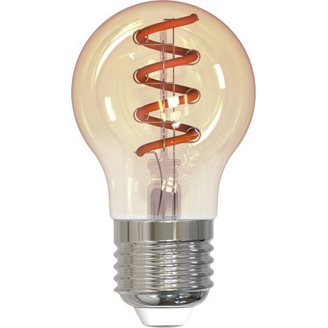 AMPOULE FILAMENT LED, E27, GOUTTE P45, AMBRE, TRSP., BLC TRS CHD, RGL. HAMA (1/4)