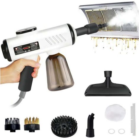 Tragbarer Handdampfreiniger (1200 W) zur Bekämpfung von Bettwanzen, 600-ml-Wassertank, für Zuhause/Auto, 100–120 °C, Weiß (1/5)