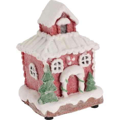 Dekofigur Lebkuchenhaus, 9 x 8 x 13 cm